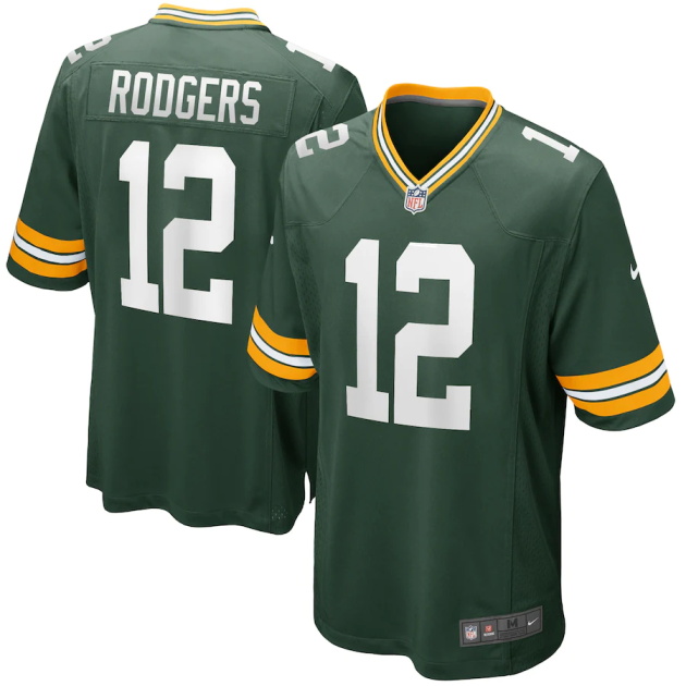 mens green bay packers aaron rodgers nike green game player jersey